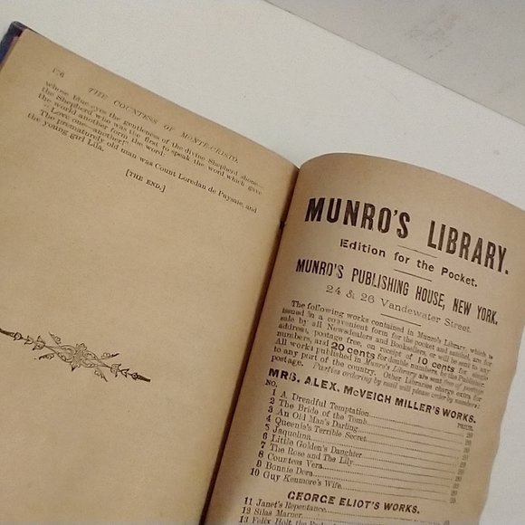 1884 p.2 The Countess of Monte Cristo - Alex Dumus - Picture 8 of 9